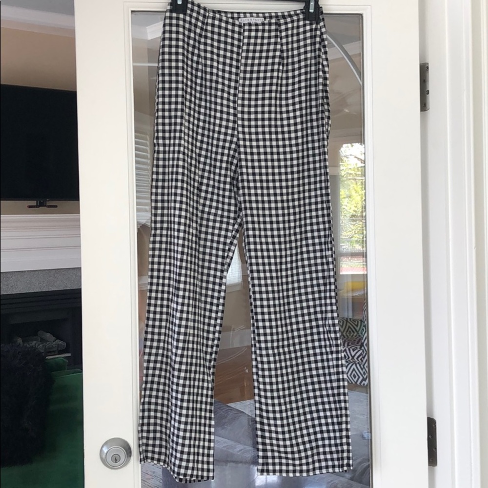 Black and white crop pants
